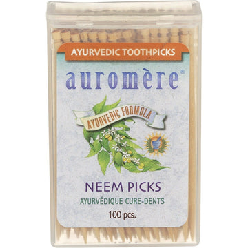 Auromere Toothpicks Neem Picks Peppermint 12x100pc