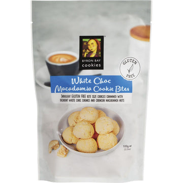 Byron Bay Cookies Gluten Free Cookie Bites White Choc Macadamia 6x100g