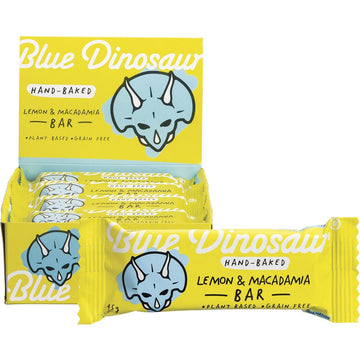 Blue Dinosaur Hand-Baked Bar Lemon & Macadamia 12x45g