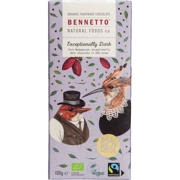 Bennetto Organic Dark Chocolate Exceptionally Dark 14x100g