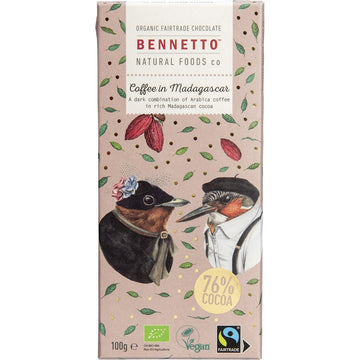 Bennetto Organic Dark Chocolate Coffee in Madagascar 14x100g