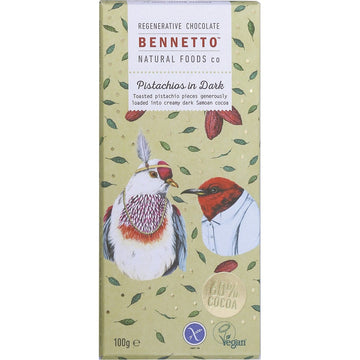 Bennetto Organic Dark Chocolate Pistachios in Dark 14x100g
