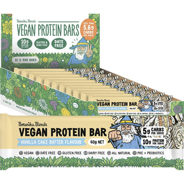 Botanika Blends Vegan Protein Bars Vanilla Cake Batter 12x40g