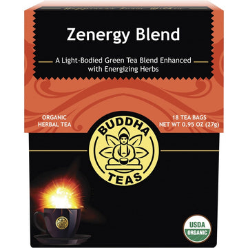 Buddha Teas Organic Herbal Tea Bags Zenergy Blend 18pk