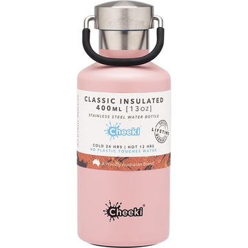 Cheeki Stainless Steel Bottle Insulated Pink 400ml