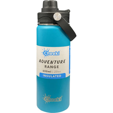 Cheeki Stainless Steel Bottle Adventure Insulated Aqua 600ml