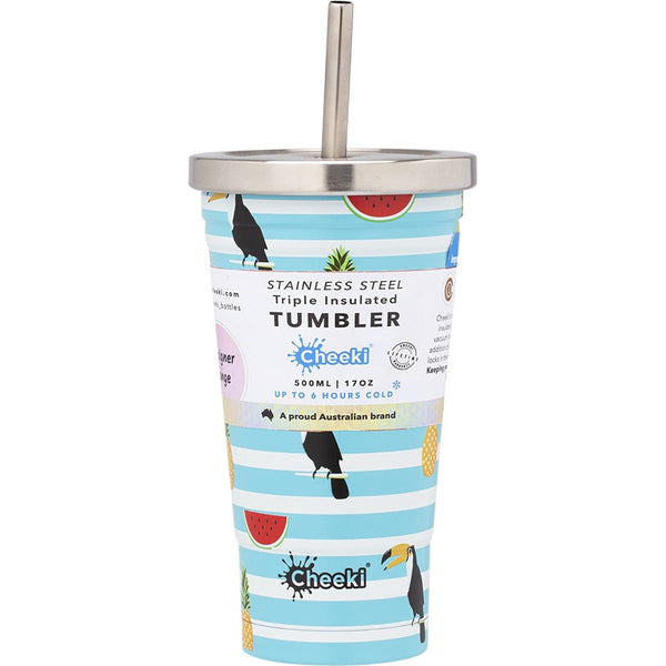 Cheeki Insulated Tumbler Toucan with S/Steel Straw 500ml