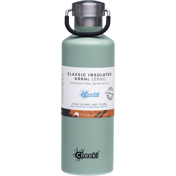 Cheeki Stainless Steel Bottle Insulated Pistachio 600ml