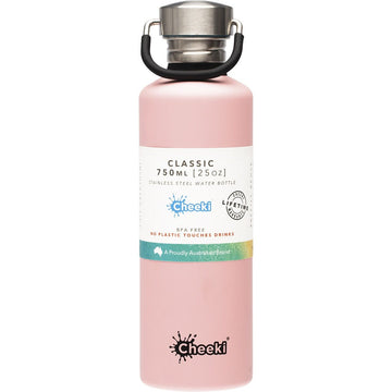 Cheeki Stainless Steel Bottle Pink 750ml