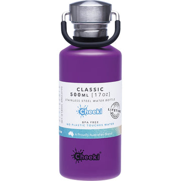 Cheeki Stainless Steel Bottle Purple 500ml