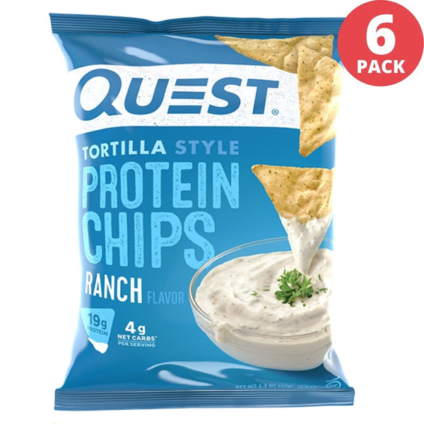Quest Nutrition, Tortilla Style Protein Chips, Ranch, 6 Bags, 1.1 oz (32 g)