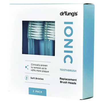 Dr Tung's Ionic Toothbrush Soft Replacement Heads 2pk