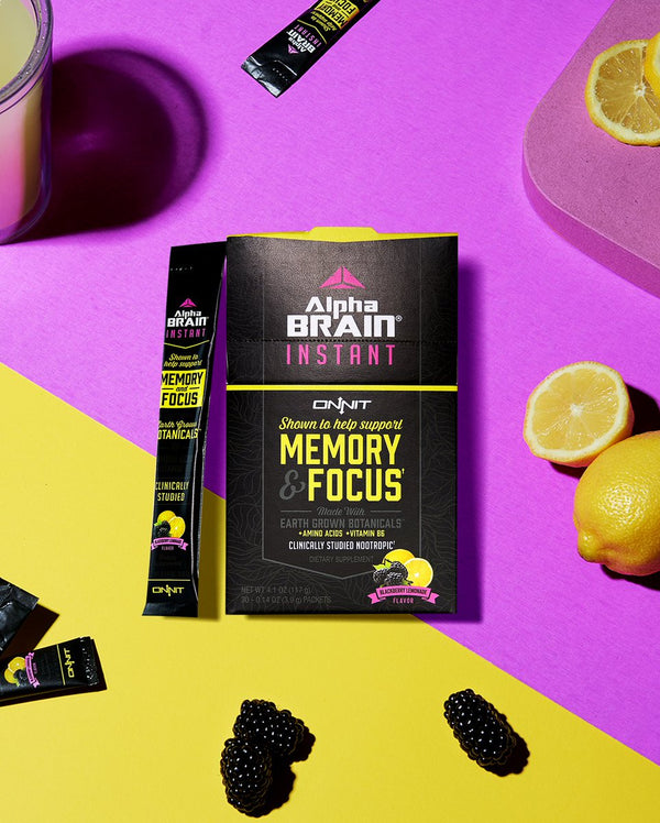 SALE ONNIT Alpha BRAIN® Instant Blackberry Lemonade Flavour 30 pack - The Supplement Shop