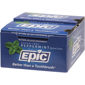 Epic Xylitol Chewing Gum Peppermint 12x12pcs
