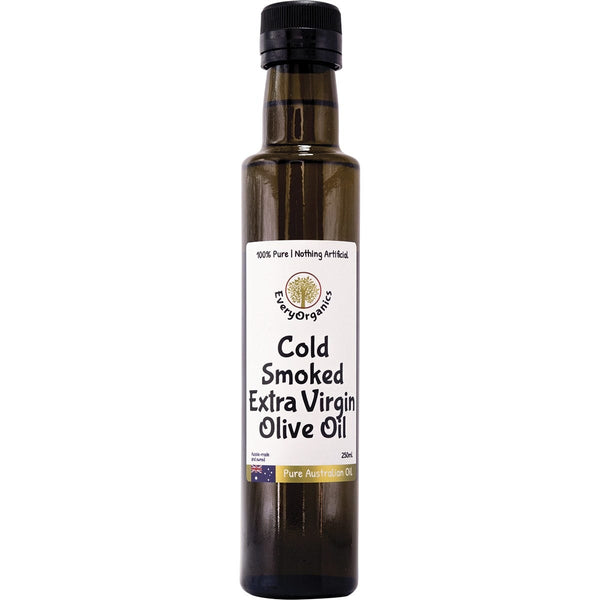 EveryOrganics Cold Smoked Extra Virgin Olive Oil Pure Aust. Oil 250ml