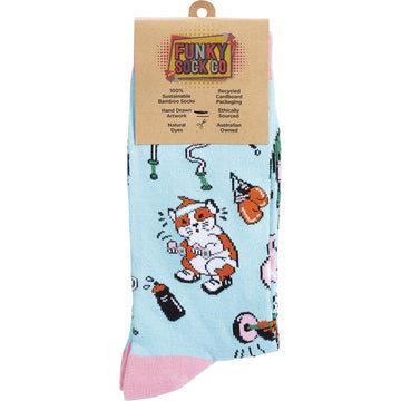 Funky Sock Co Bamboo Socks Gym Guinea Pigs 1 Pair