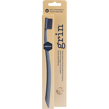 Grin Biodegradable Toothbrush Medium Navy Blue 8