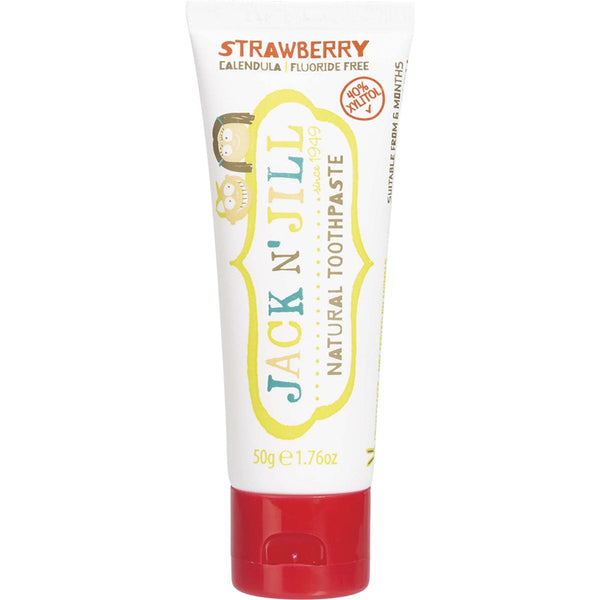 Jack N' Jill Toothpaste Children Strawberry Fluoride Free 6x50g