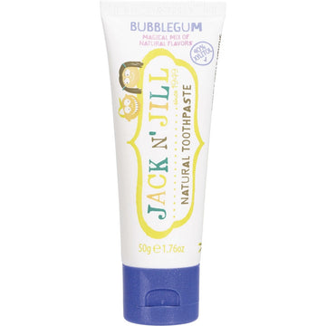 Jack N' Jill Toothpaste Children Bubblegum Fluoride Free 6x50g