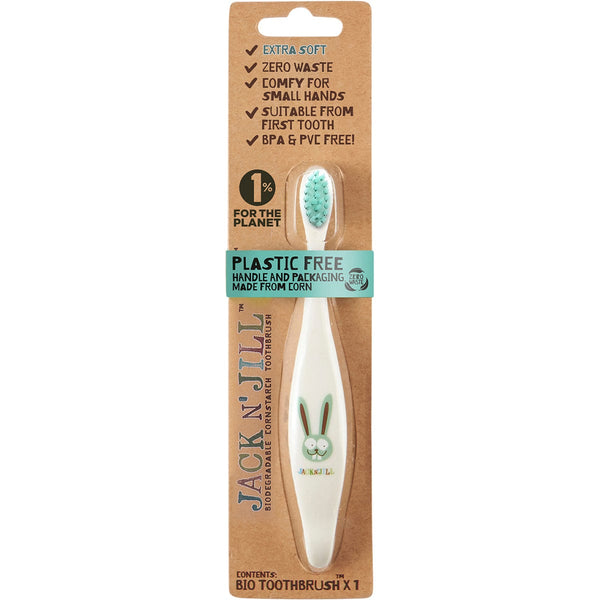 Jack N' Jill Toothbrush Children Bunny Biodegradable x8