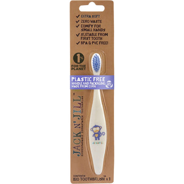 Jack N' Jill Toothbrush Children Monkey Biodegradable x8