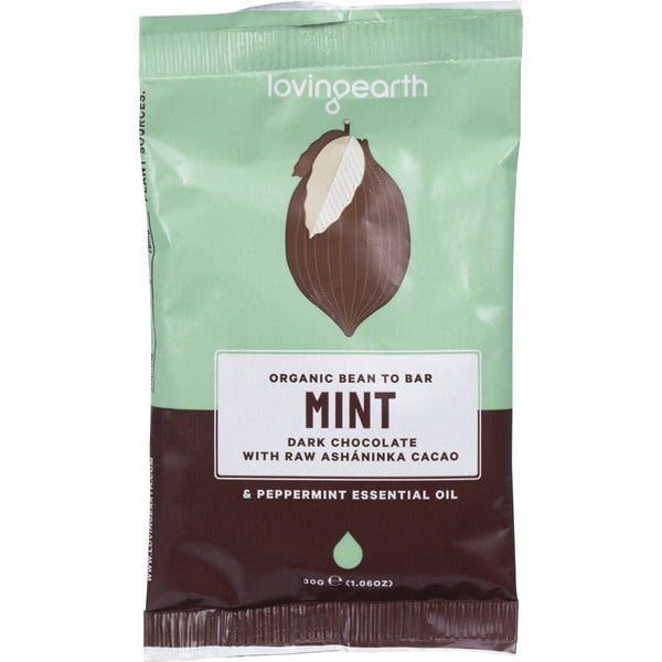 Loving Earth Mint Dark Chocolate with Raw Ashaninka Cacao 16x30g