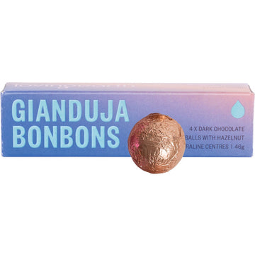 Loving Earth Bonbons Gianduja Dark Chocolate with Hazelnut Centres 46g