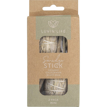 Luvin Life Smudge Stick White Sage Mini 12cm 2pk