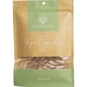 Luvin Life Vege Capsules Unfilled Size 00 100 Caps