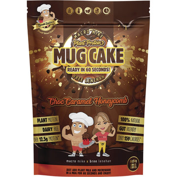 MACRO MIKE Mug Cake Mix Plant Protein Choc Caramel Honeycomb 6x50g