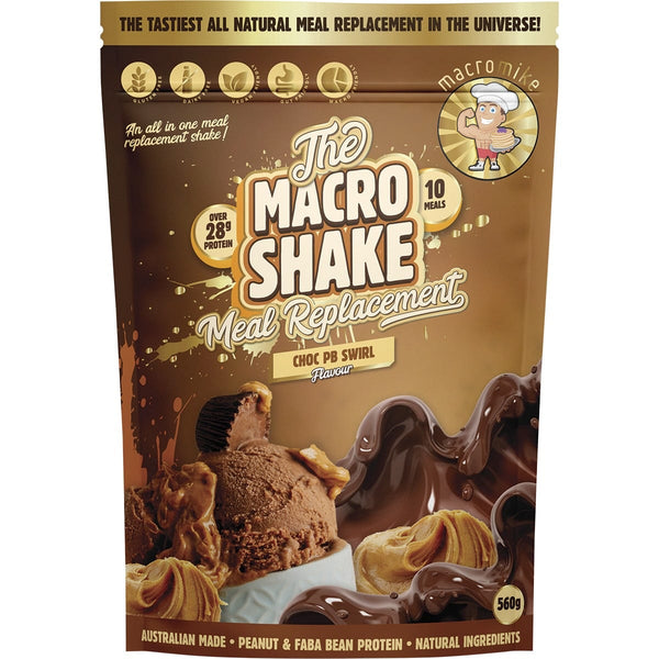MACRO MIKE The Macro Shake Meal Replacement Choc Peanut Swirl 560g