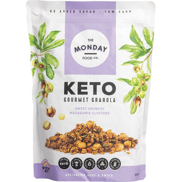 The Monday Food Co. Keto Gourmet Granola Sweet Crunchy Macadamia Clusters 800g