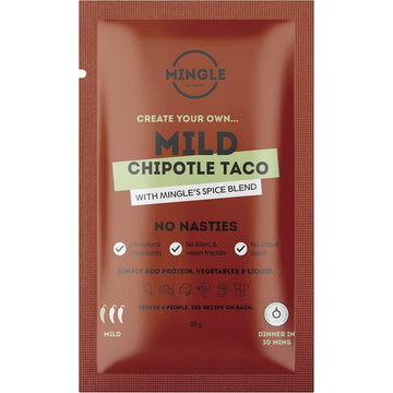 Mingle Natural Seasoning Blend Smokey Chipotle Tacos 12x30g