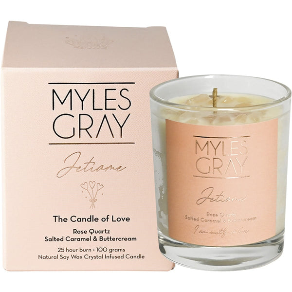 Myles Gray Crystal Infused Soy Candle Mini Salted Caramel 100g