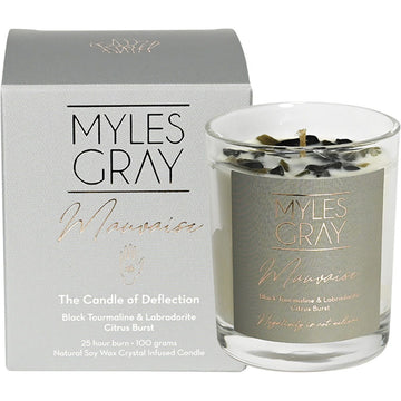 Myles Gray Crystal Infused Soy Candle Mini Citrus Burst 100g
