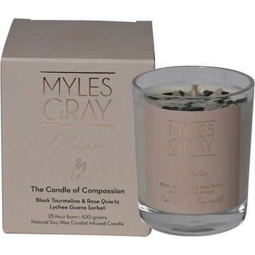 Myles Gray Crystal Infused Soy Candle Mini Lychee Guava Sorbet 100g