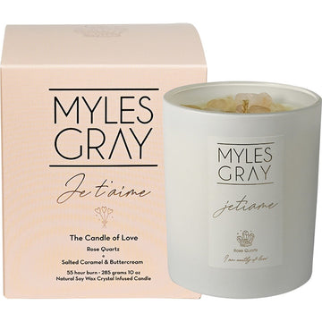 Myles Gray Crystal Infused Soy Candle Large Salted Caramel 285g