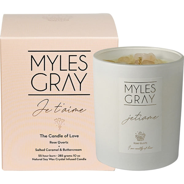 Myles Gray Crystal Infused Soy Candle Large Salted Caramel 285g