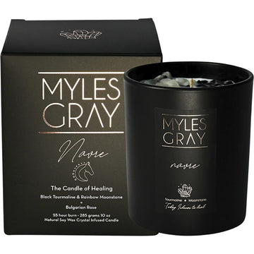 Myles Gray Crystal Infused Soy Candle Large Bulgarian Rose 285g