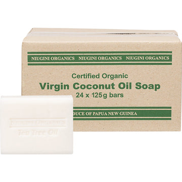 Niugini Organics Virgin Coconut Oil Soap (unboxed) Tea Tree 24x125g