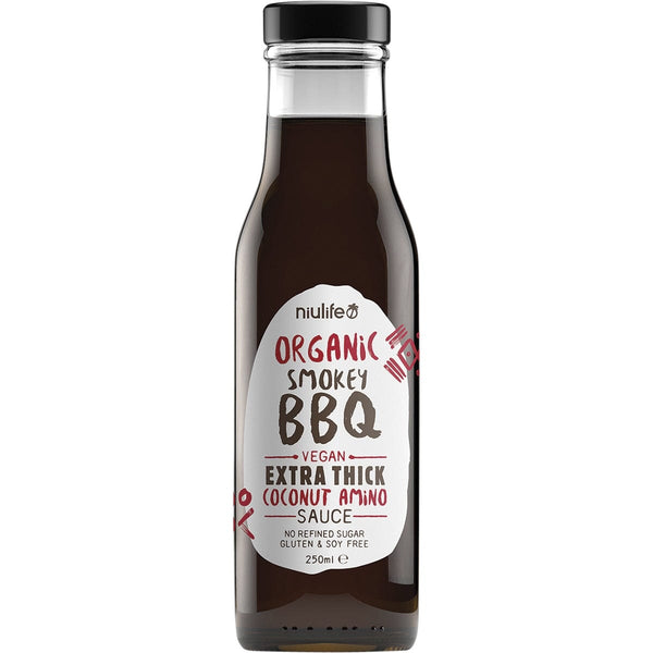 Niulife Organic Coconut Amino Sauce Extra Thick Smokey BBQ 6x250ml