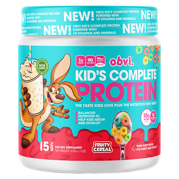 Obvi Kid's Complete Protein Powder Fruity Cereal 312g / 15 Serves