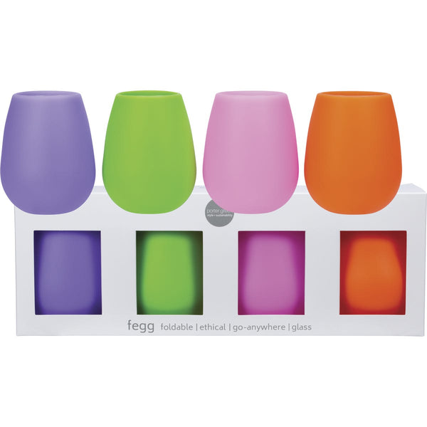 Porter Green Fegg Silicone Tumbler Set Brasilia 4x350ml