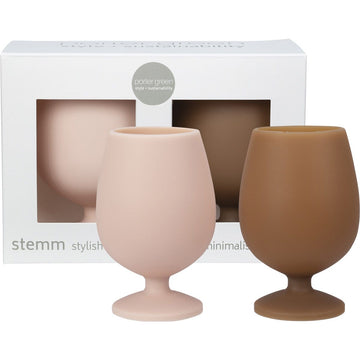 Porter Green Stemm Silicone Wine Glass Set Rabat 2x250ml