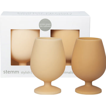Porter Green Stemm Silicone Wine Glass Set Genoa 2x250ml