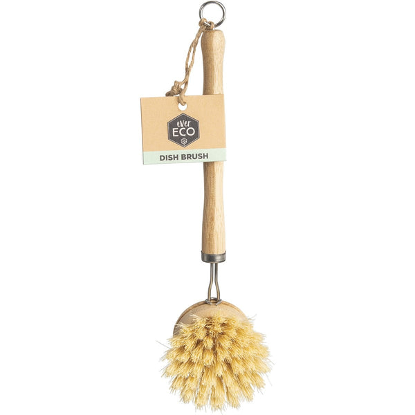 Ever Eco Dish Brush Bamboo Handle, Sisal Bristles