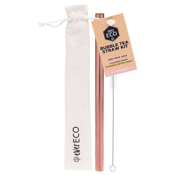 Ever Eco Bubble Tea Straw Kit Straight Rose Gold