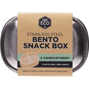Ever Eco Stainless Steel Bento Snack Box 2 Compartments 580ml