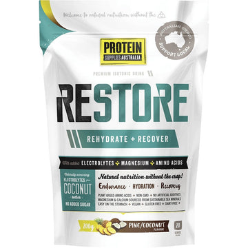 Protein Supplies Australia Restore Hydration Recovery Drink Pine Coconut 200g