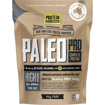Protein Supplies Australia PaleoPro Egg White Protein Pure 400g